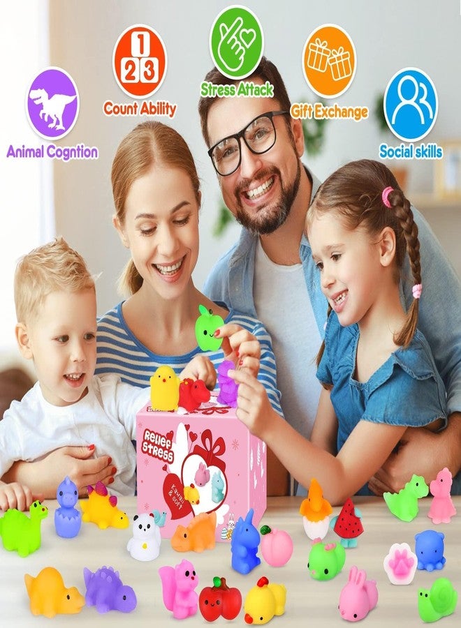 HINZER 130PCS Mochi Squishy Toys Party Favors Kids Kawaii Mini Squishies Animals Bulk Classroom Prizes Stress Relief Toy Christmas Stocking Stuffers Easter Egg Fillers Birthday Gifts Girls Boys Random - Image 3